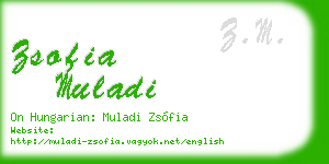 zsofia muladi business card