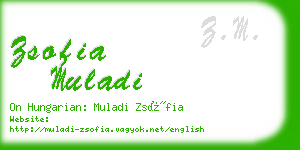 zsofia muladi business card